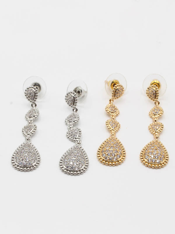 حلق بوشرون طويل زركون حلق bucheron