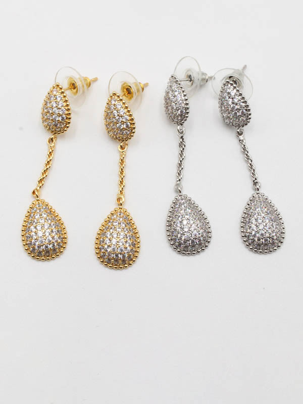 حلق بوشرون وسط طويل زركون حلق bucheron