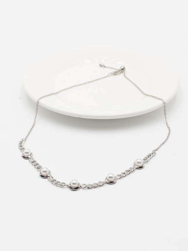 سلسال تشوكر لولو 52219 سلسال jewel فضي