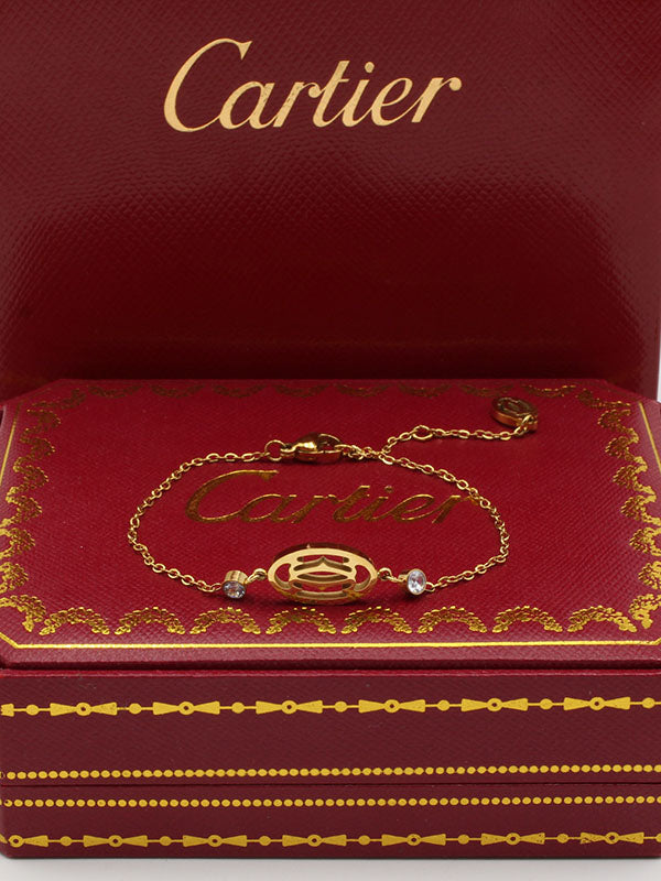 اسواره كارتير بيضاوي لوقو اسواره CARTIER ذهبي