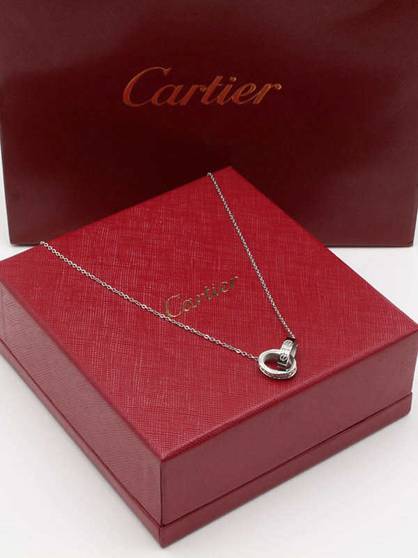 سلسال كارتير لوف بيضاوي فضي سلسال CARTIER
