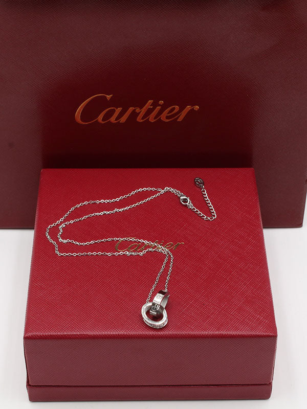 سلسال كارتير لوف بيضاوي فضي سلسال CARTIER