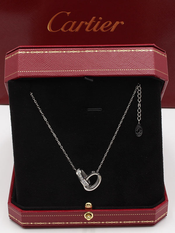 سلسال كارتير لوف بيضاوي فضي سلسال CARTIER