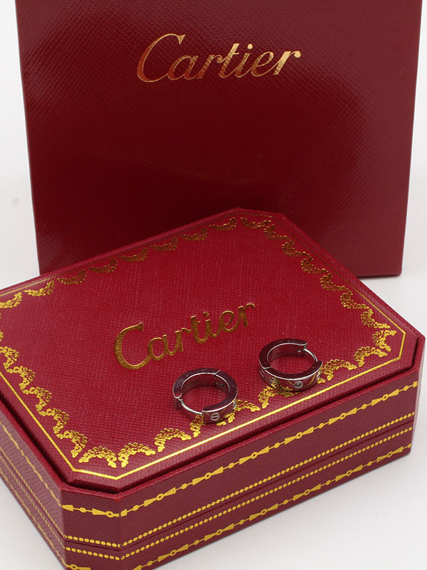 حلق كارتير مدور وسط زركون حلق CARTIER