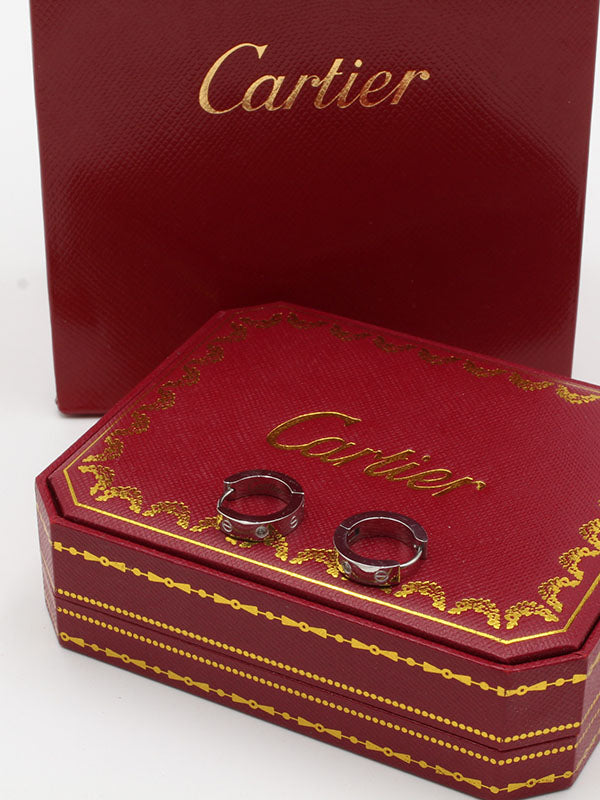 حلق كارتير مدور وسط زركون حلق CARTIER