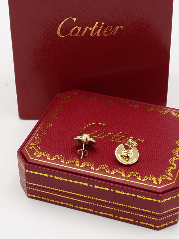 حلق كارتير شيل ابيض لوقو حلق CARTIER