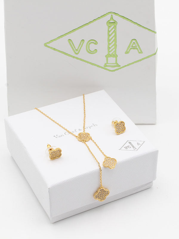 طقم فان كليف زركون 2 قطع ناعم اطقم van cleef