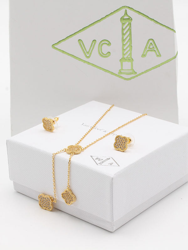 طقم فان كليف زركون 2 قطع ناعم اطقم van cleef