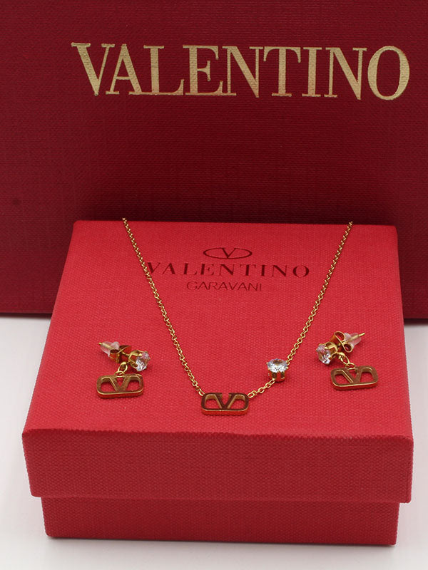 طقم فالنتينو فص زركون اطقم VALENTINO