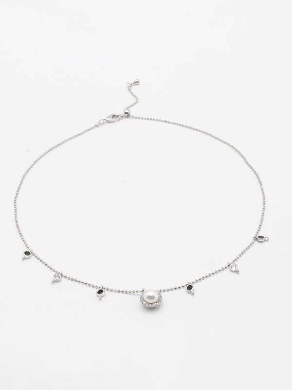 سلسال تشوكر 52224 سلسال jewel فضي اسود