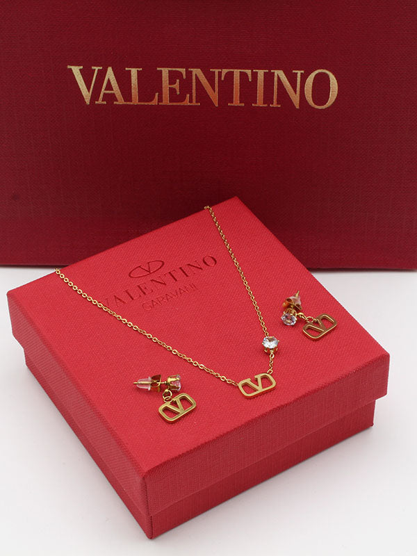 طقم فالنتينو فص زركون اطقم VALENTINO