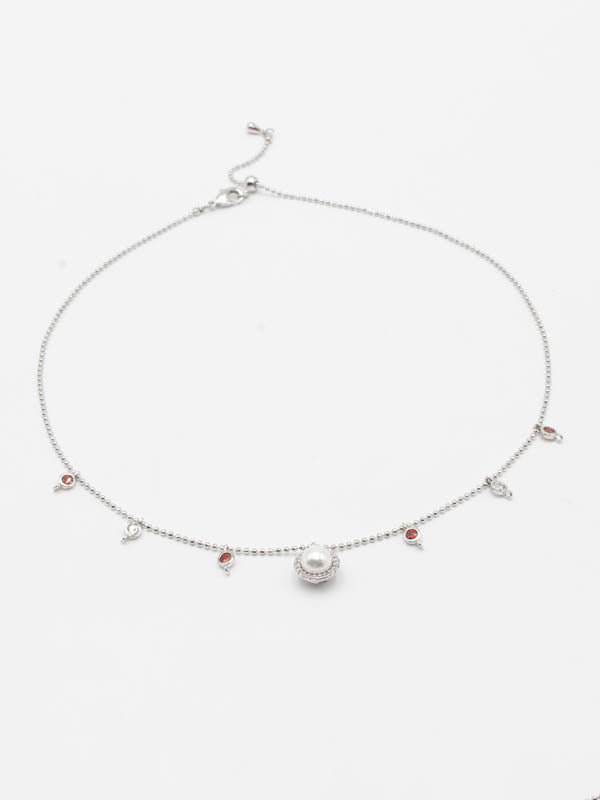 سلسال تشوكر 52224 سلسال jewel فضي احمر