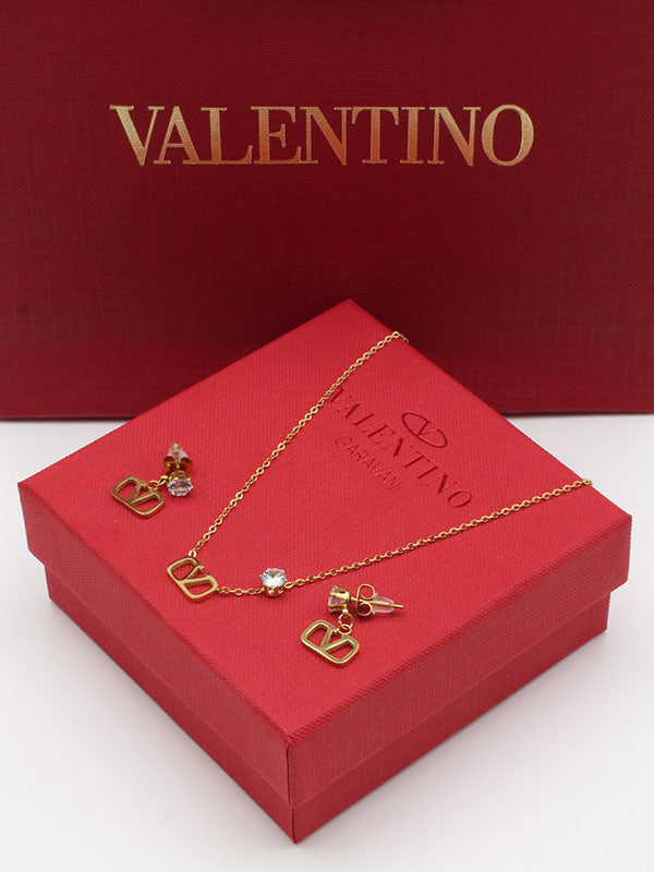 طقم فالنتينو فص زركون اطقم VALENTINO