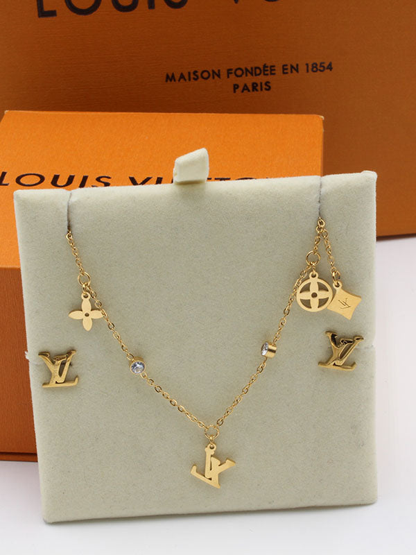 طقم لويس فيتون ذهبي 02533 اطقم louis vuitton ذهبي