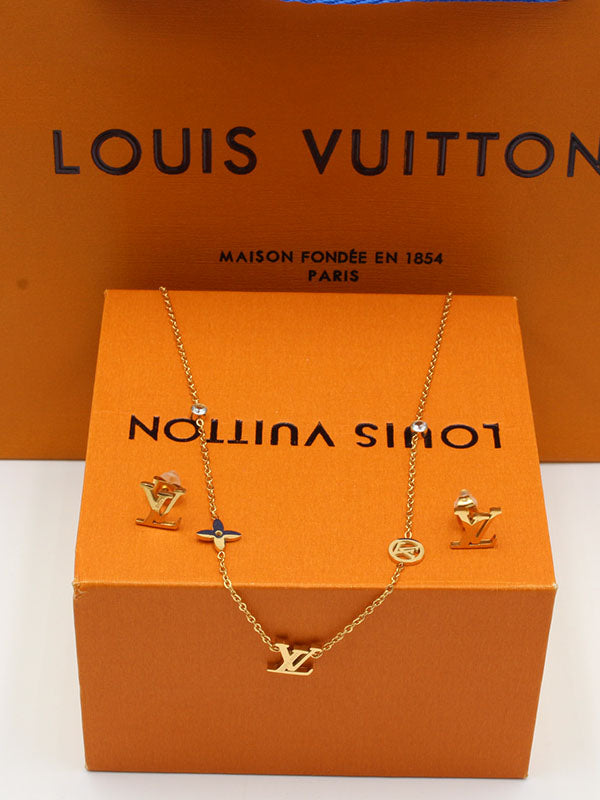طقم لويس فيتون ذهبي 02532 اطقم louis vuitton