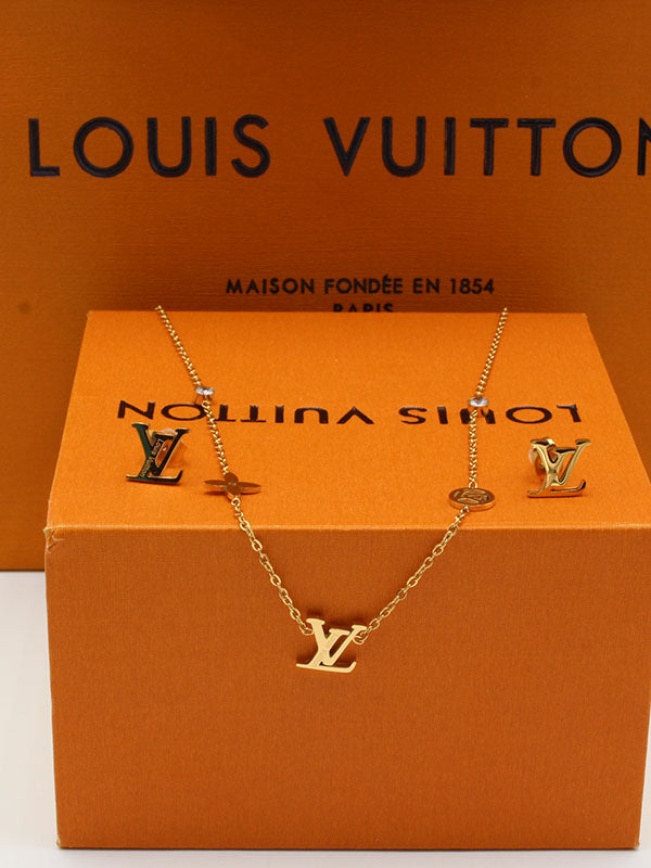 طقم لويس فيتون ذهبي 02532 اطقم louis vuitton ذهبي