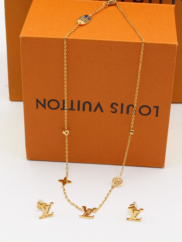 طقم لويس فيتون ذهبي 02532 اطقم louis vuitton