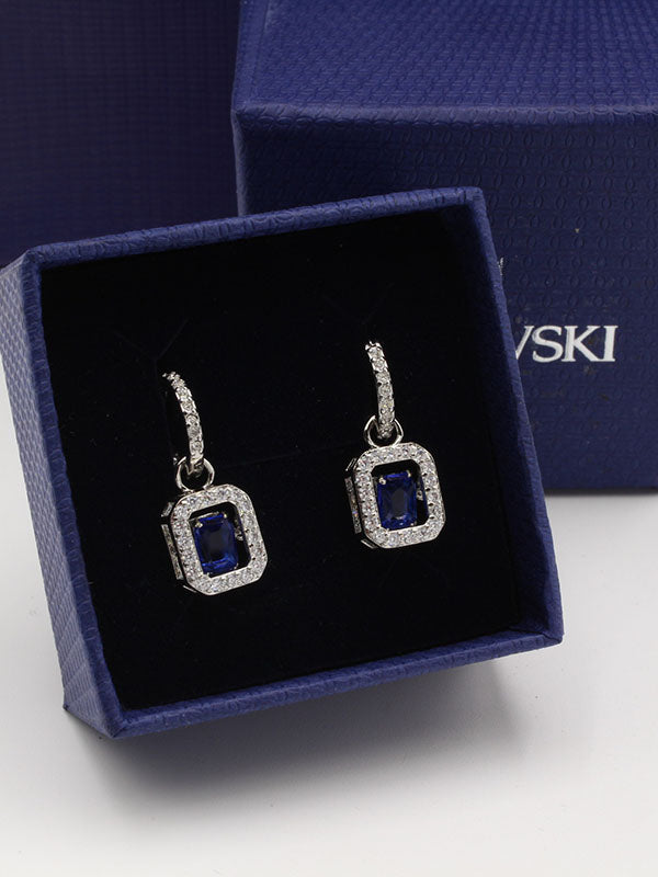 حلق سواروفسكي زركون حلق Swarovski ازرق