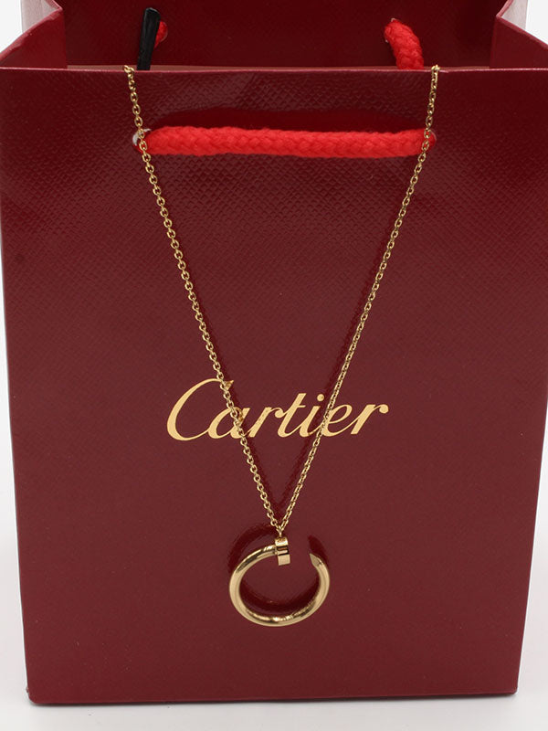سلسال مسمار كارتير كبير ميتال لوقو سلسال CARTIER ذهبي