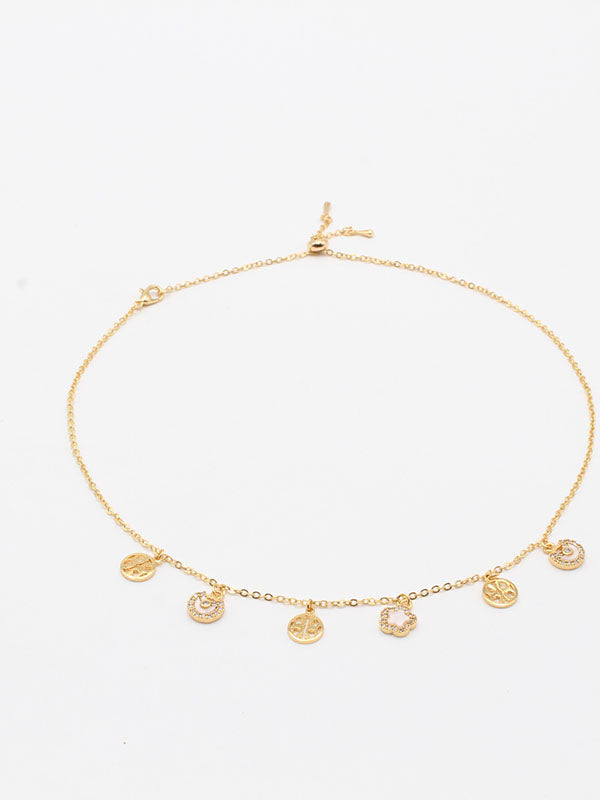 سلسال تشوكر 52227 سلسال jewel ابيض ذهبي