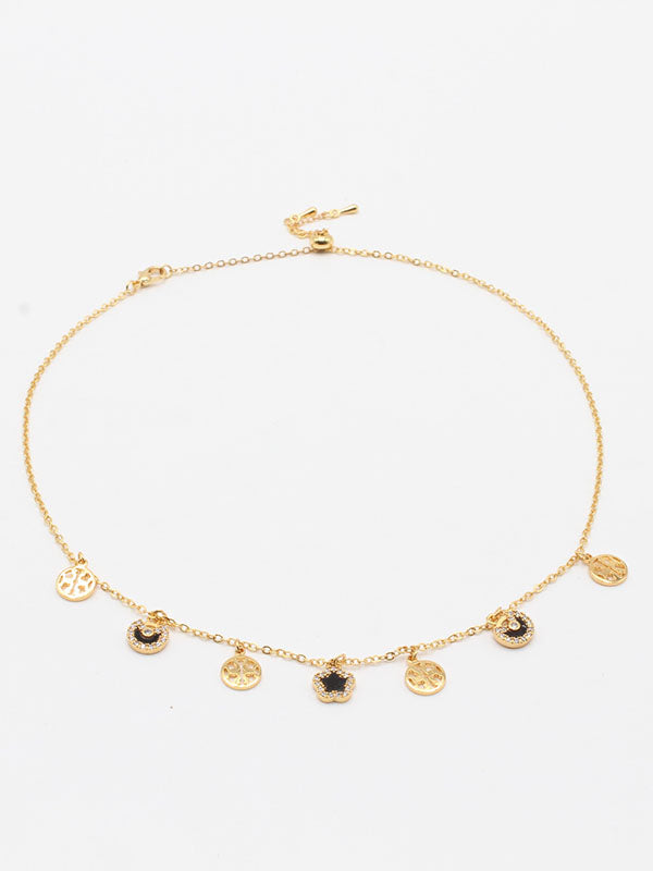 سلسال تشوكر 52227 سلسال jewel اسود ذهبي