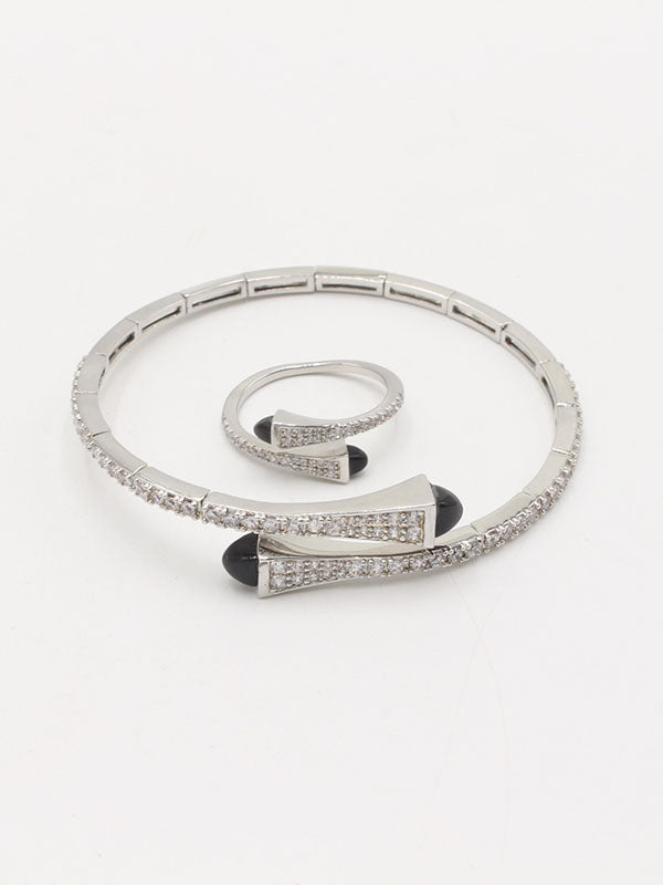 اساور حجر ملون مع خاتم اسواره مارلي