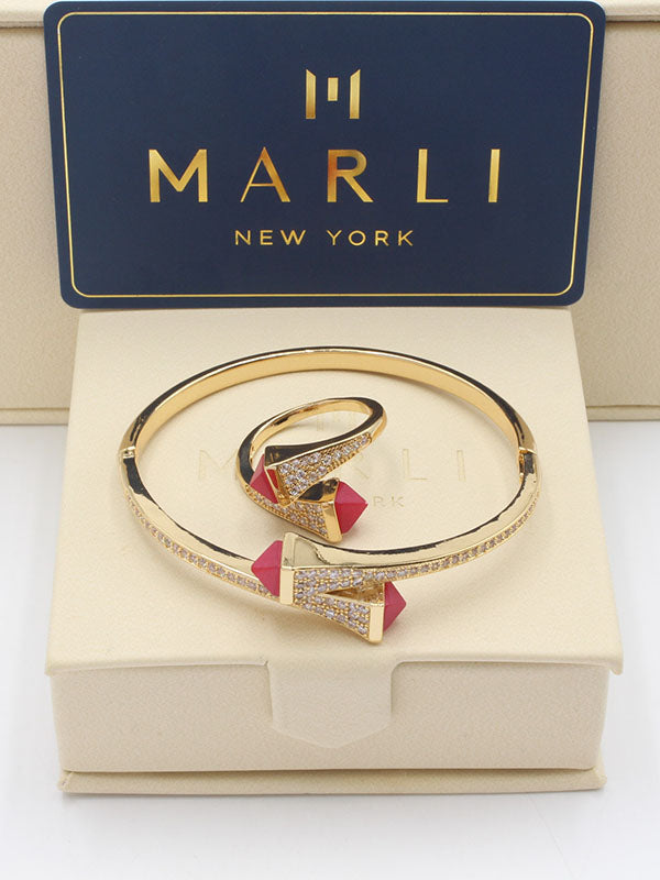 اساور حجر ملون مع خاتم 242-5 اسواره مارلي فوشي