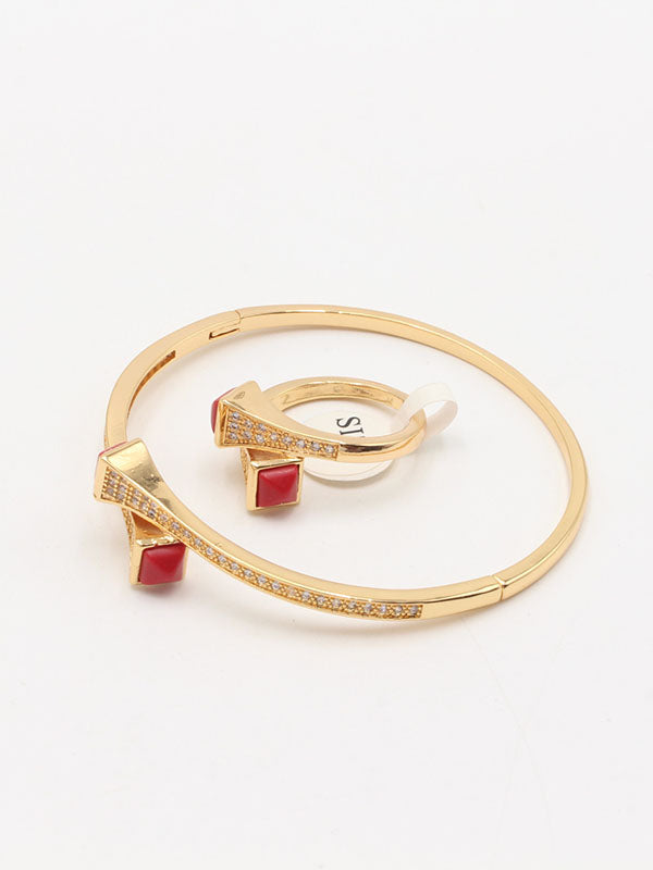 اساور حجر ملون مع خاتم 242-3 اسواره مارلي