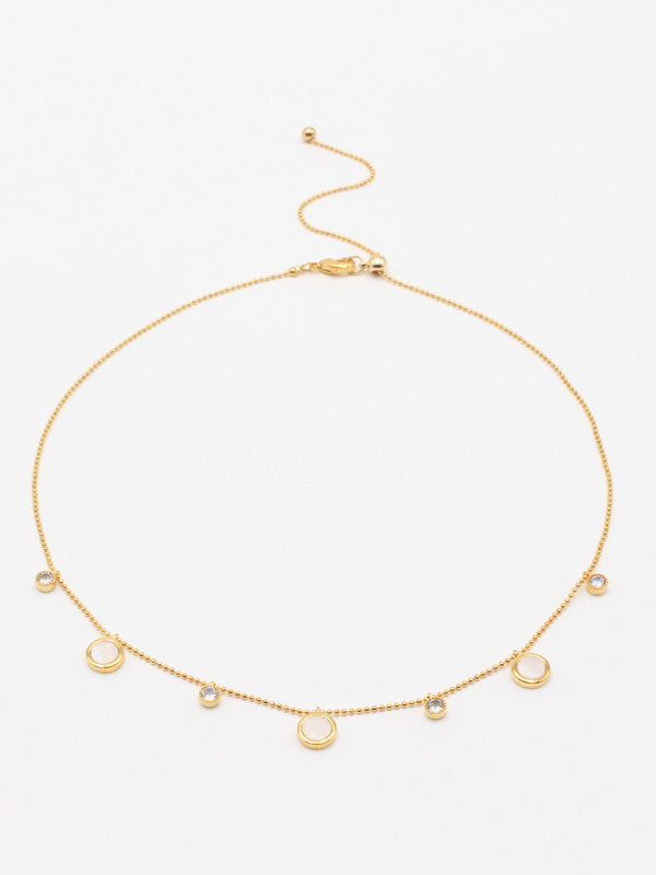 سلسال تشوكر 52216 سلسال jewel ذهبي ابيض