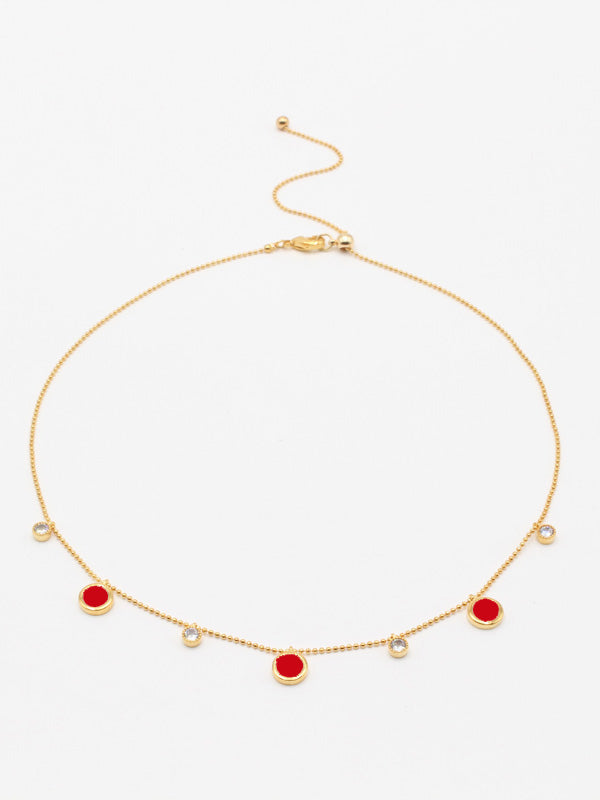 سلسال تشوكر 52216 سلسال jewel احمر