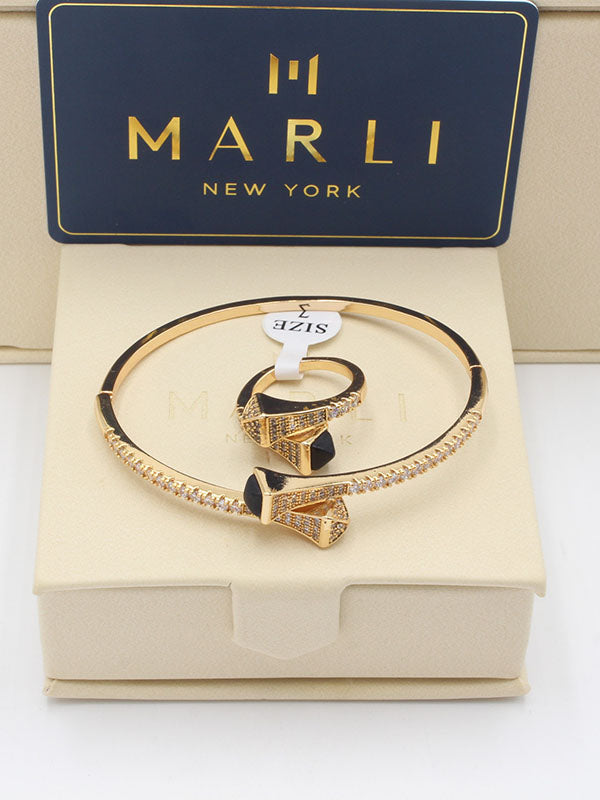 اساور حجر ملون مع خاتم 242 اسواره مارلي