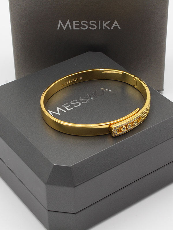 اسواره ميسيكا هاف زركون بانقل لوقو اسواره messika ذهبي