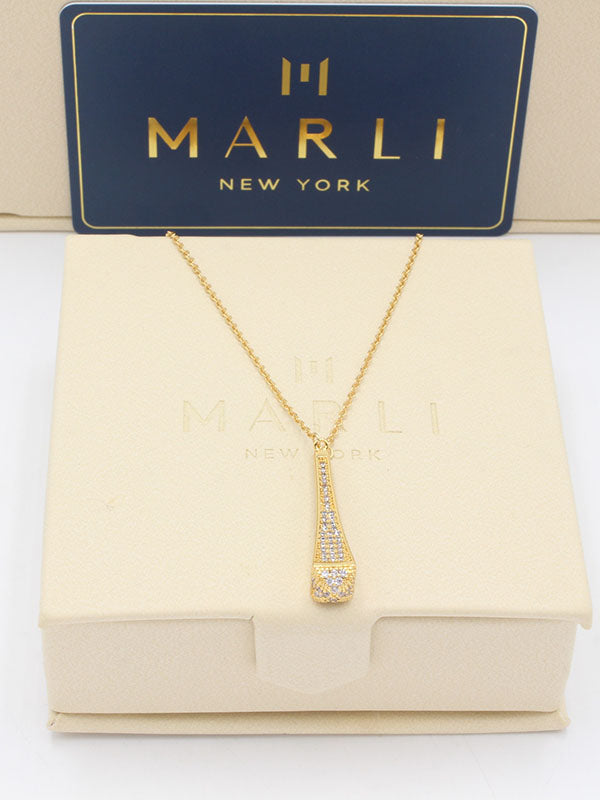 سلسال حجر زركون سلسال مارلي ذهبي