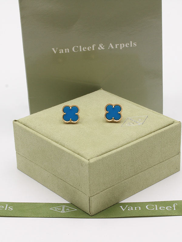 حلق فان كليف مقاس 1.7 سم حلق van cleef تركواز