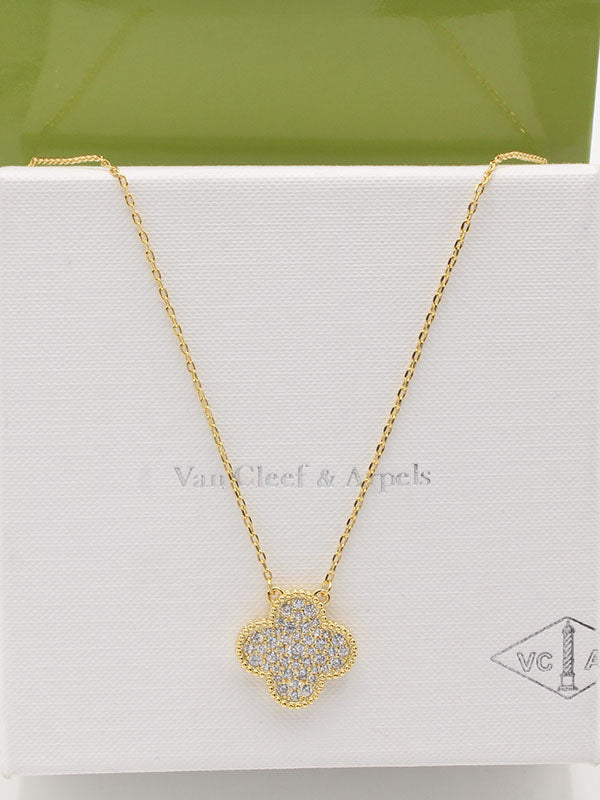 سلسال فان كليف زركون 2 سم سلسال van cleef ذهبي