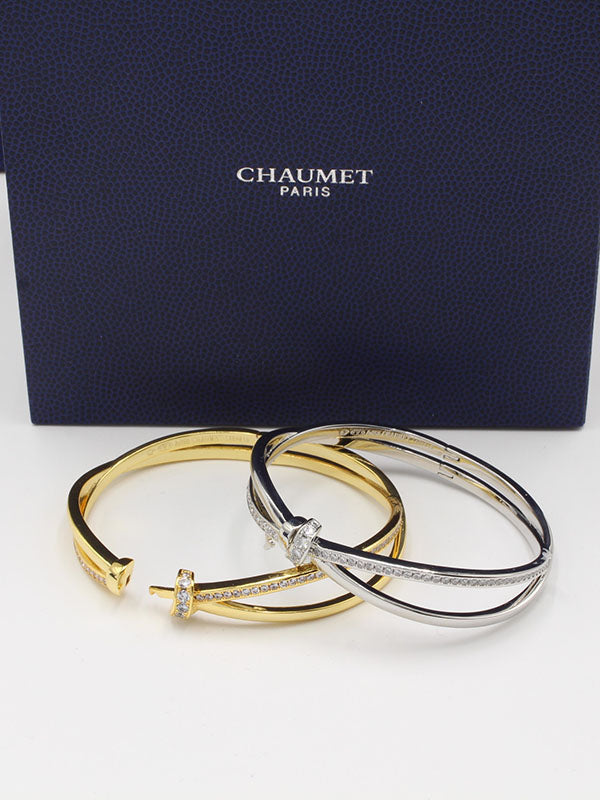 اسوارة شومية اكس زركون بانقل دبل لوقو اسواره chaumet