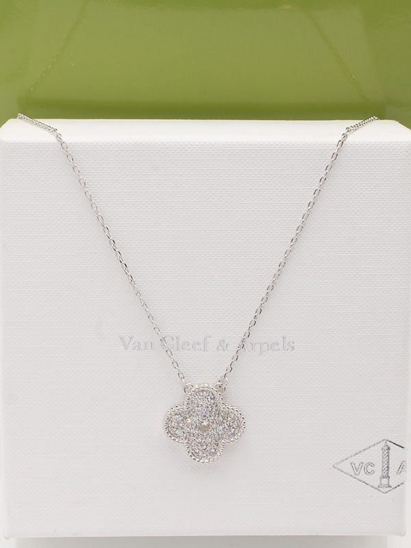 سلسال فان كليف زركون 2 سم سلسال van cleef فضي