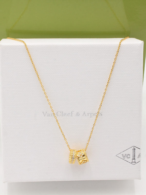 سلسال فان كليف زركون اسطواني صغير سلسال van cleef ذهبي
