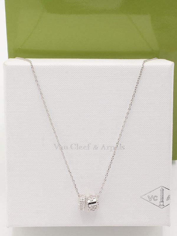 سلسال فان كليف زركون اسطواني صغير سلسال van cleef فضي