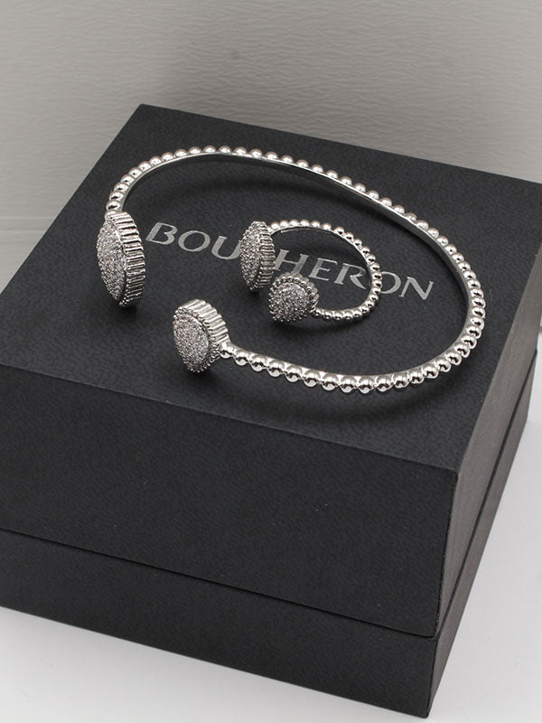 اسواره بوشرون مع خاتم زركون اسواره bucheron