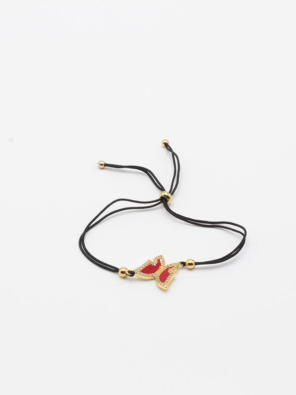 اسواره فراشه خيط ناعمه اسواره jewel احمر