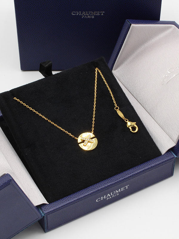 سلسال شومية اكس زركون ناعم لوقو سلسال chaumet