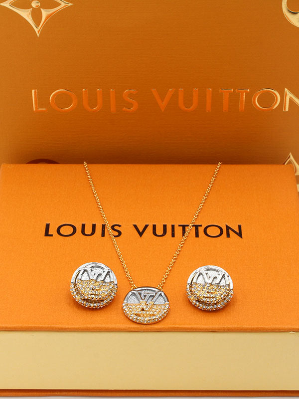 طقم لويس فيتون 2 قطع مدور اطقم louis vuitton