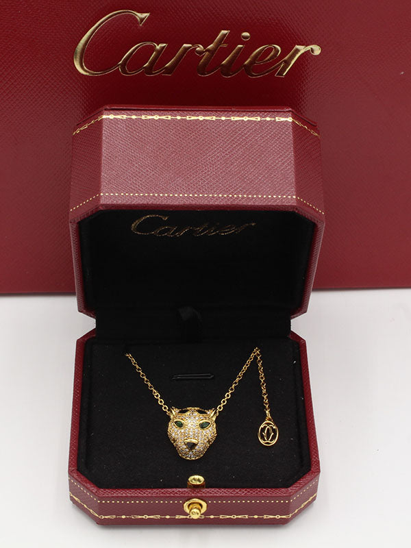 سلسال كارتير تايقر زركون لوقو سلسال CARTIER ذهبي