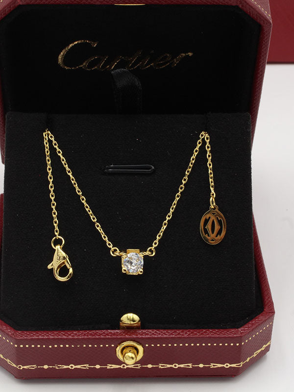 سلسال كارتير سوليتير ستون زركون لوقو سلسال CARTIER ذهبي