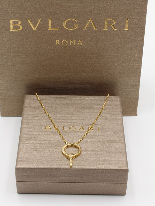 سلسال بولغاري سيركل سنيك زركون سلسال bvlgari ذهبي