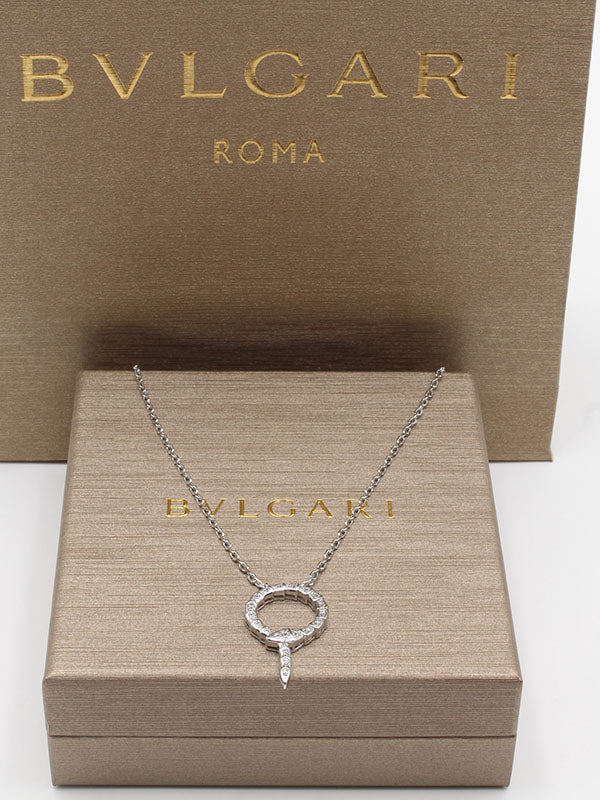 سلسال بولغاري سيركل سنيك زركون سلسال bvlgari فضي