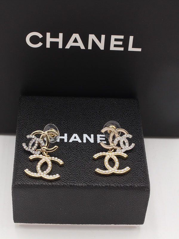 حلق شانيل ذهبي 471 حلق chanel
