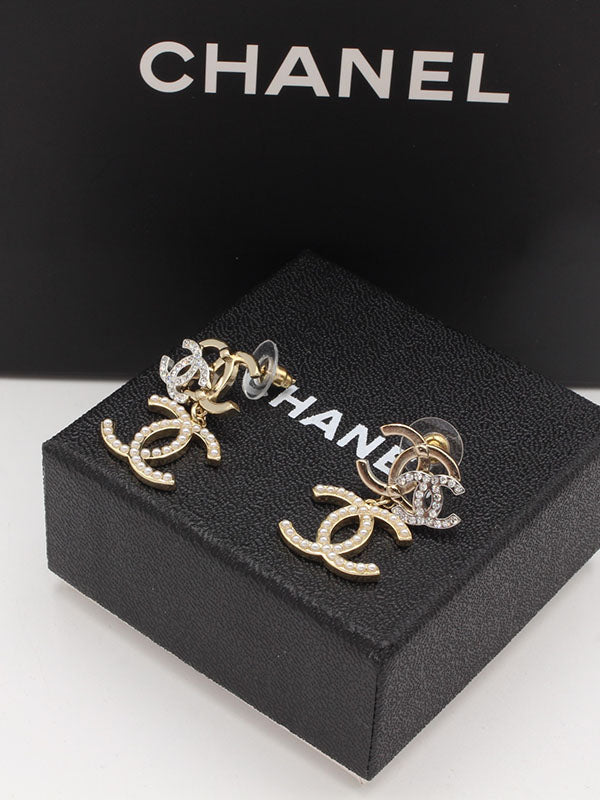 حلق شانيل ذهبي 471 حلق chanel