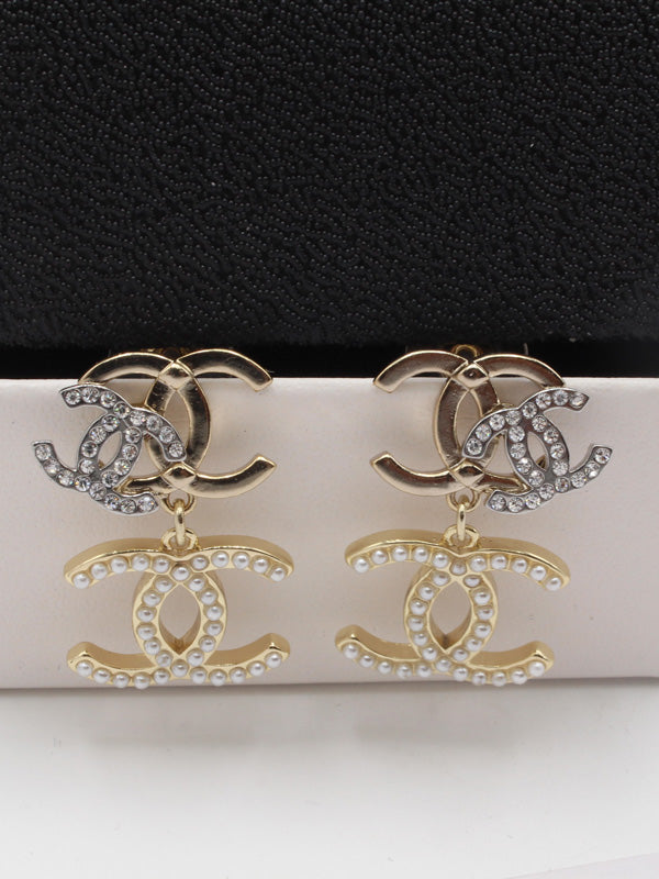 حلق شانيل ذهبي 471 حلق chanel